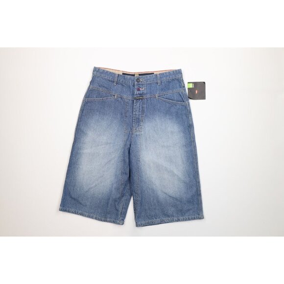 Deadstock Vtg 90s Marithe Francois Girbaud Mens 31 Baggy Denim Jean Shorts Blue - Picture 1 of 10